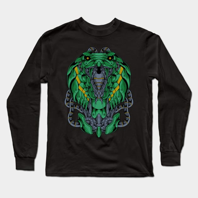 deadly king cobra Long Sleeve T-Shirt by sugiartoss_